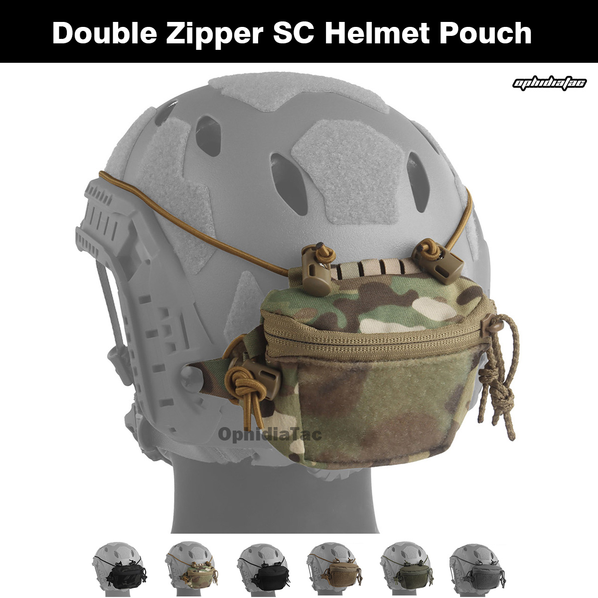Hunting Outdoor Store - 1000D Nylon Double Zipper Helmet Storage