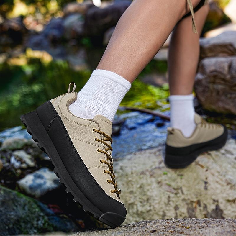 Trendy Leather Shoes Hiking Me - Hunting Outdoor Brand ulasan dan harga