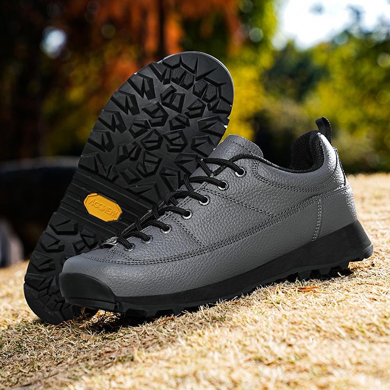 Trendy Leather Shoes Hiking Me - Hunting Outdoor Brand ulasan dan harga