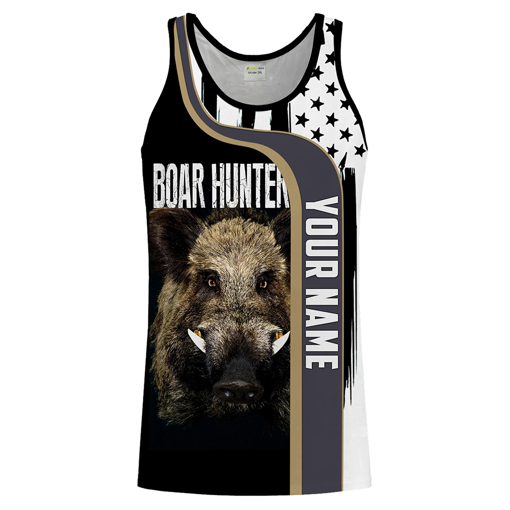 Custom Name Boar Hunter Tank T - Wildman Hunting & Outdoor Polokwane Photos ulasan dan harga