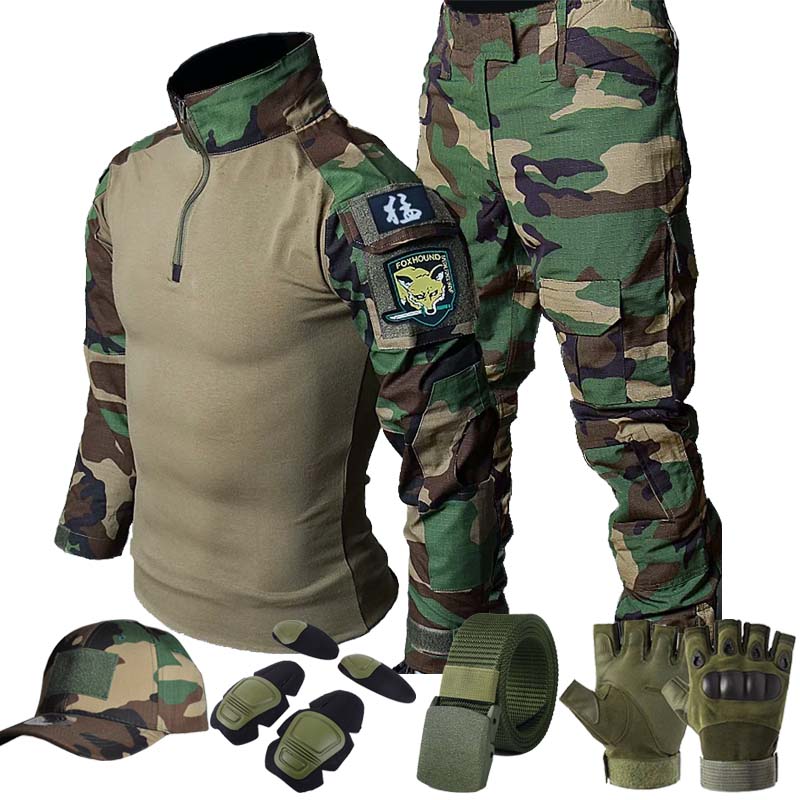 Tactical Cargo Uniform Jungle  - Hunting Outdoor Shirts ulasan dan harga