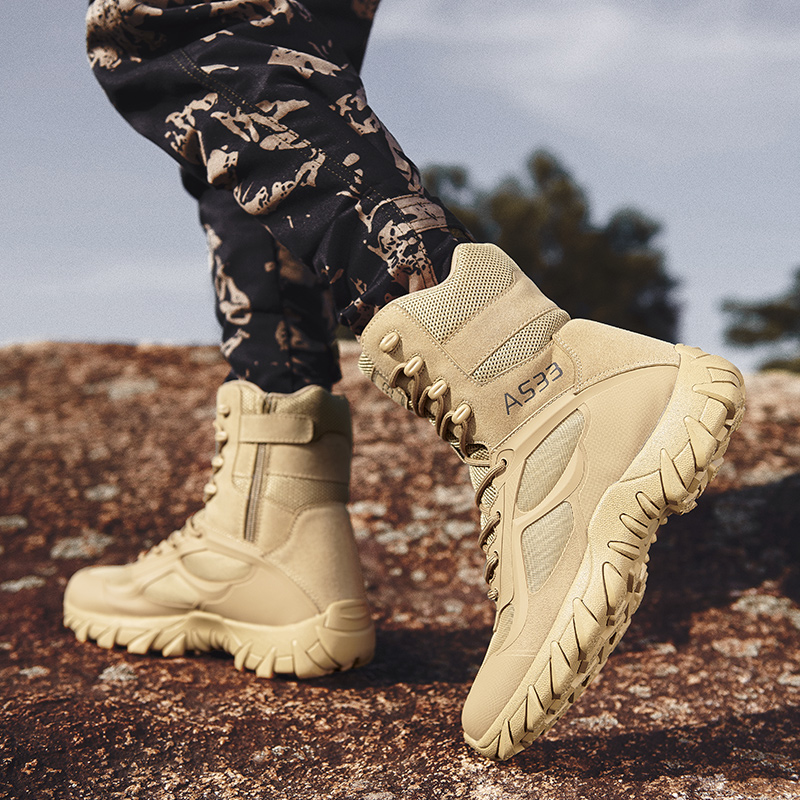 Men Tactical Boot Safety Anti- - Hunting Outdoor Brand ulasan dan harga