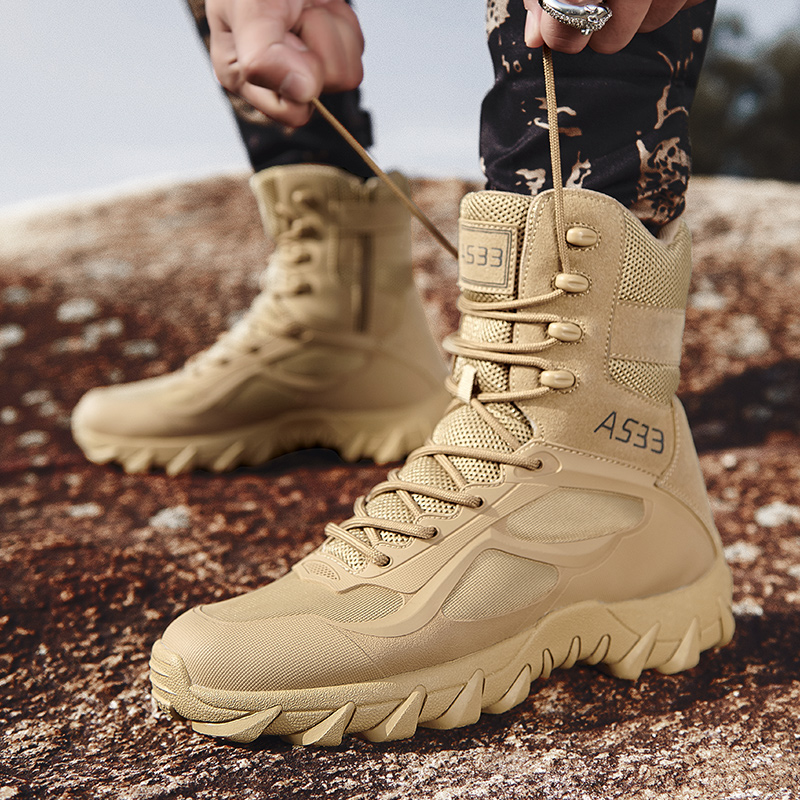 Men Tactical Boot Safety Anti- - Hunting Outdoor Brand ulasan dan harga