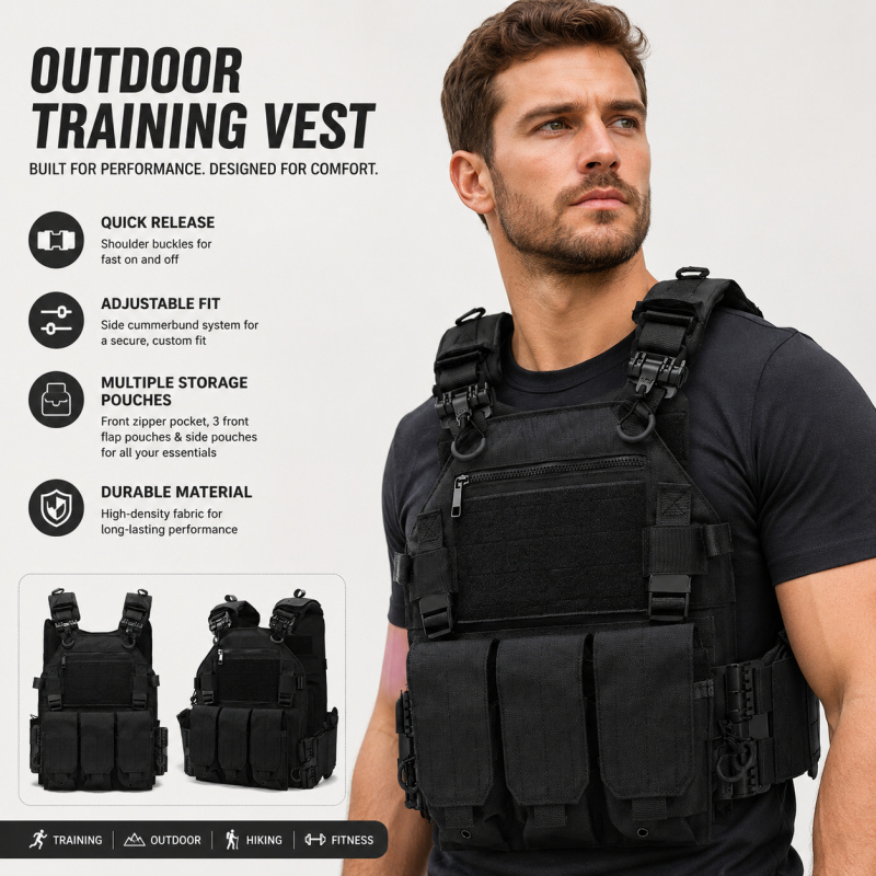 Tactical Vest Polyester Carrie - Outdoor Hunting Magazines ulasan dan harga