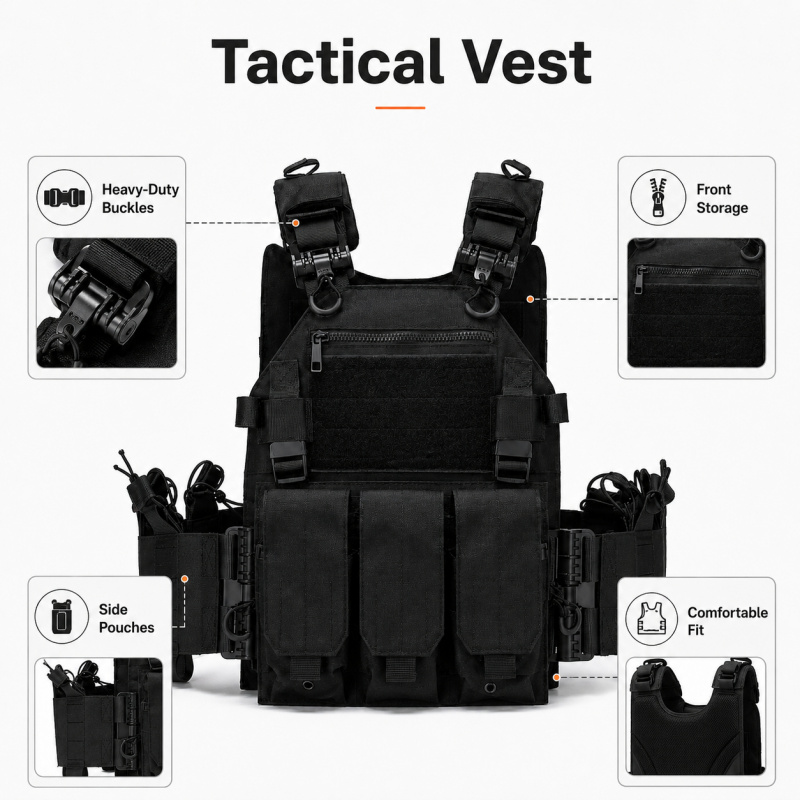 Tactical Vest Polyester Carrie - Outdoor Hunting Magazines ulasan dan harga