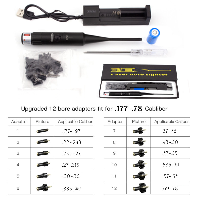 Bore Sight Kit 12Adpaters Lase - Laser Boresighter Kit ulasan dan harga