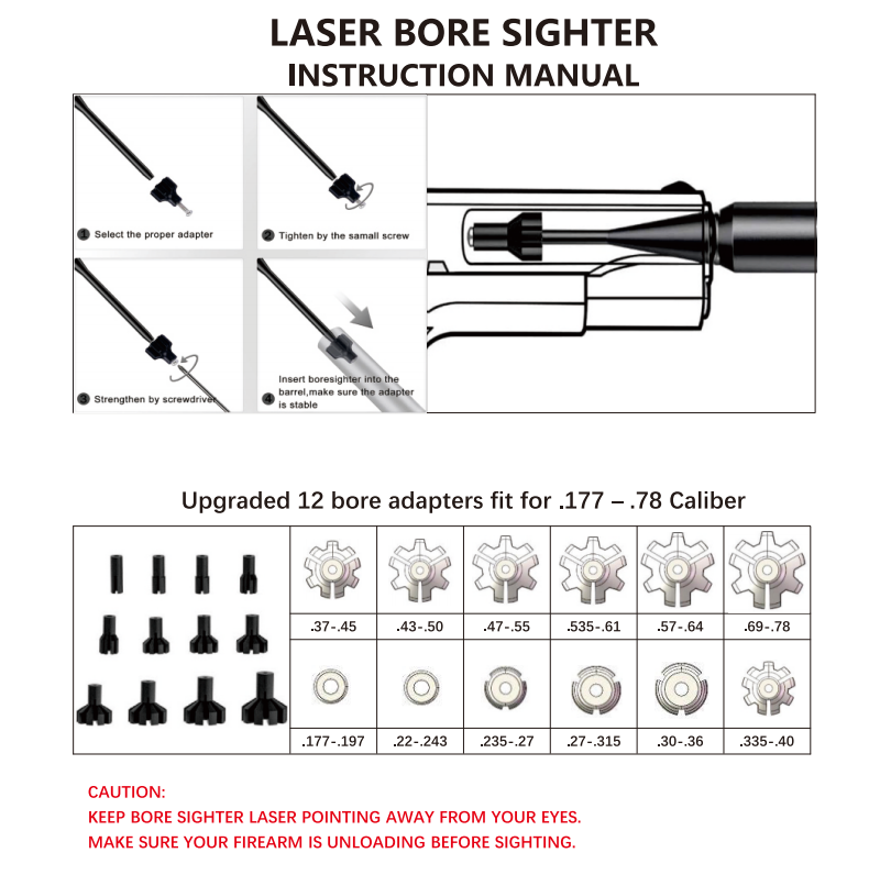 Bore Sight Kit 12Adpaters Lase - Laser Boresighter Kit ulasan dan harga
