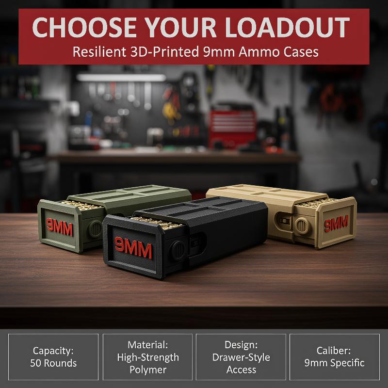 3D Printed 9mm  Storage Case 5 - Hunting Outdoor Store ulasan dan harga
