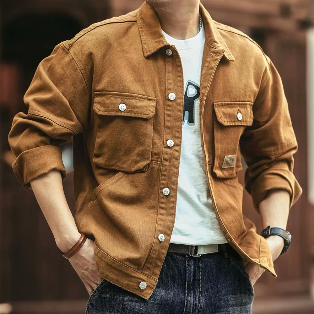 Retro American Denim Jacket Me - Hunting Outdoor Brand ulasan dan harga