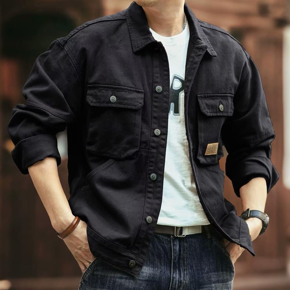 Retro American Denim Jacket Me - Hunting Outdoor Brand ulasan dan harga