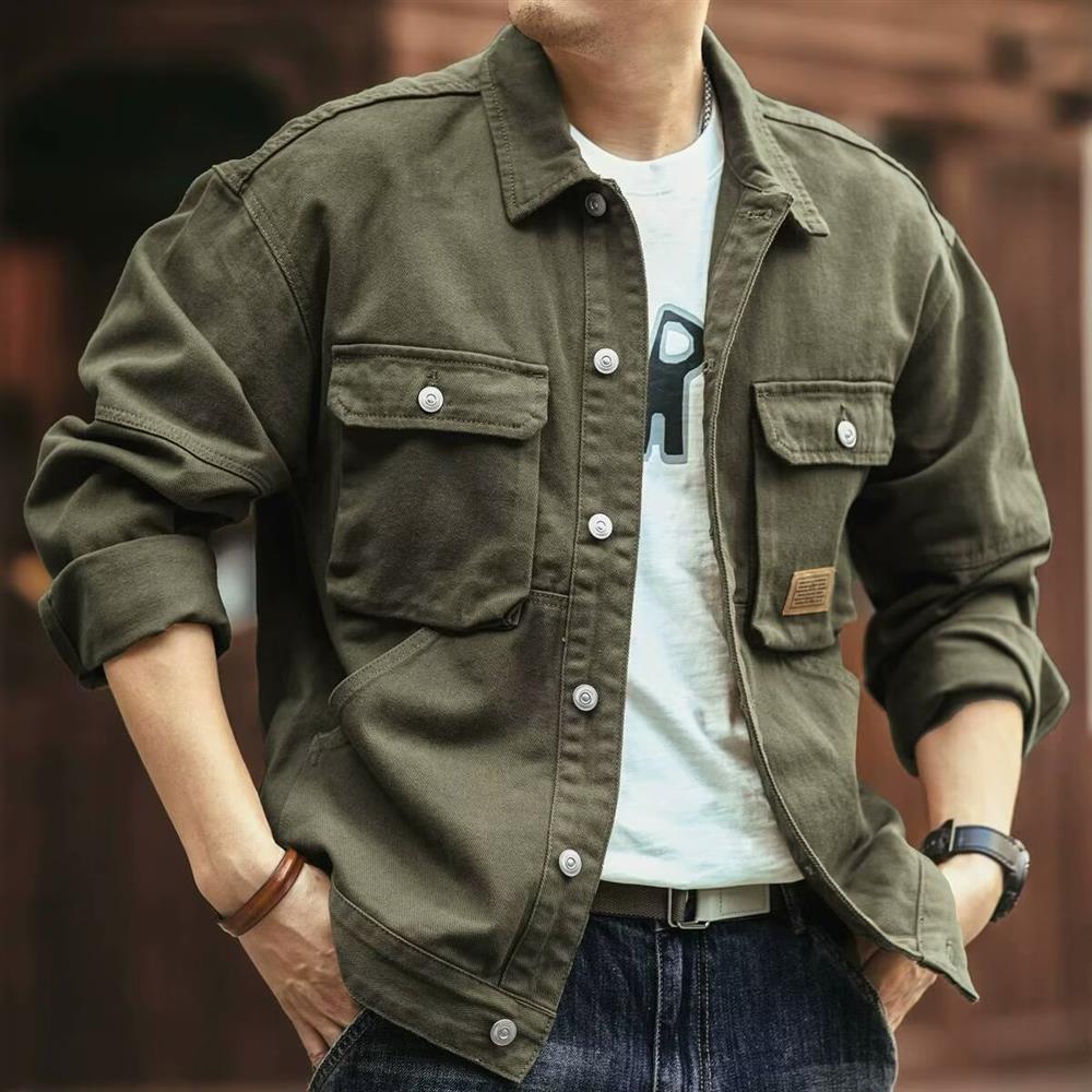 Retro American Denim Jacket Me - Hunting Outdoor Brand ulasan dan harga