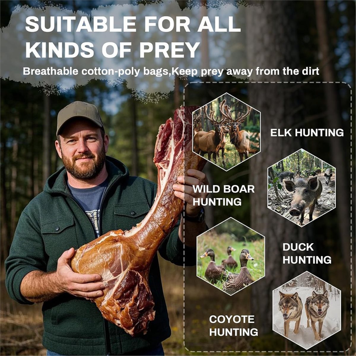 BAAQ Game Bags Hunting Meat Ba - Game Bag Meat Hunting ulasan dan harga