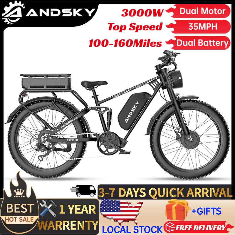 ANDSKY Apex50 AWD Electric Bik - Outdoor Hunting Electric Bike ulasan dan harga