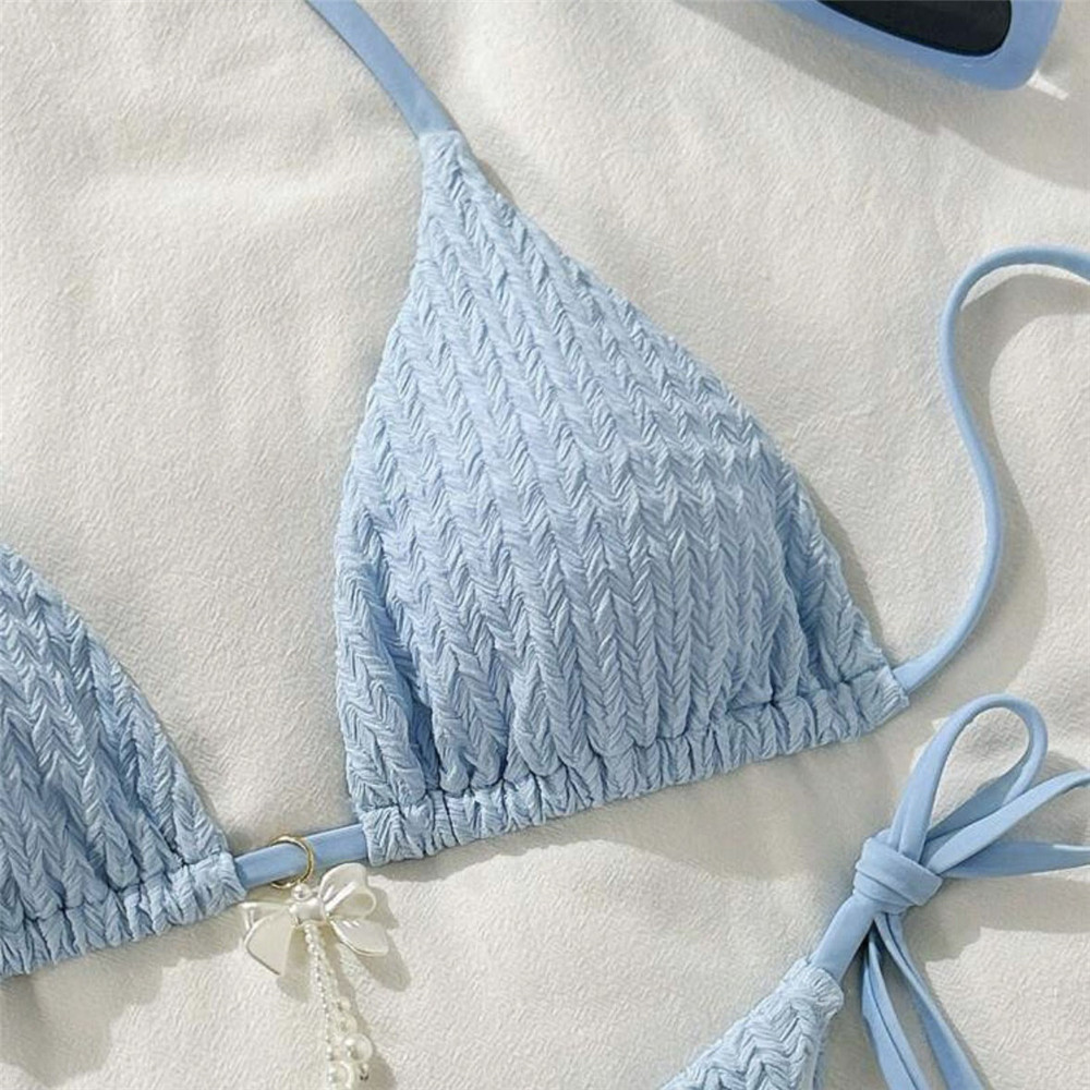 Sky Blue Bead Bow Swimwear Hal - Bow Stringer Tool ulasan dan harga