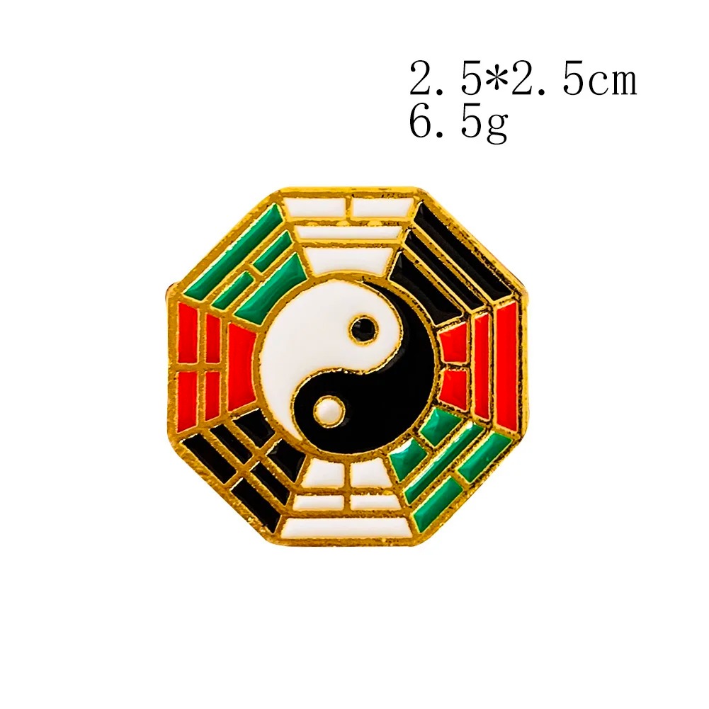 Yin Yang Symbol Metal Brooch C - Hunting Outdoor Shirts ulasan dan harga